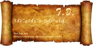 Téglás Dávid névjegykártya