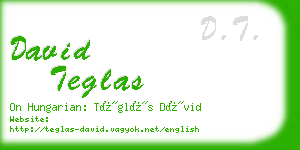 david teglas business card